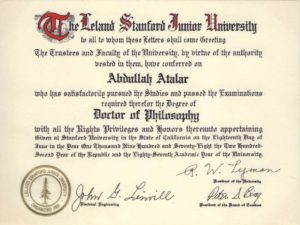 Stanford PhD Diploma